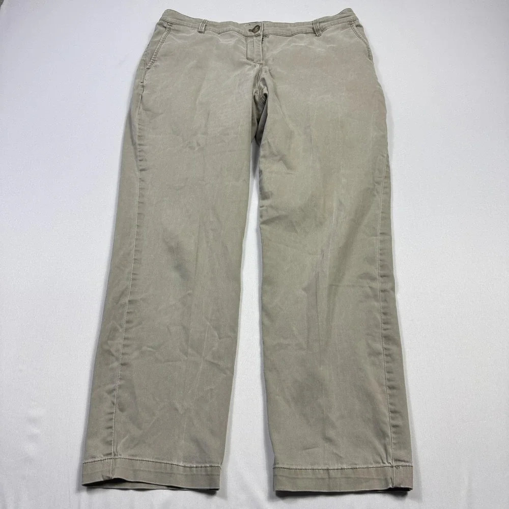 Tommy Bahama Pants Mens 12 Beige‎ Stretch Chino Tropical Lining Casual